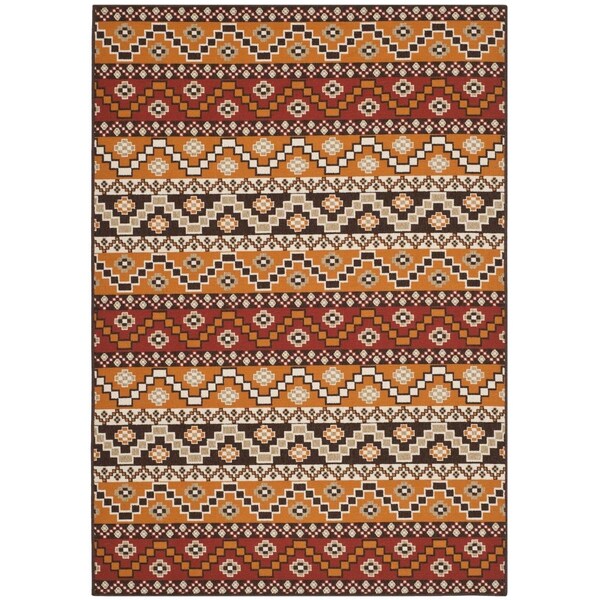 Safavieh 9 x 12 ft. Veranda Rectangle Area Rug Red & Chocolate VER095-0332-9 - main